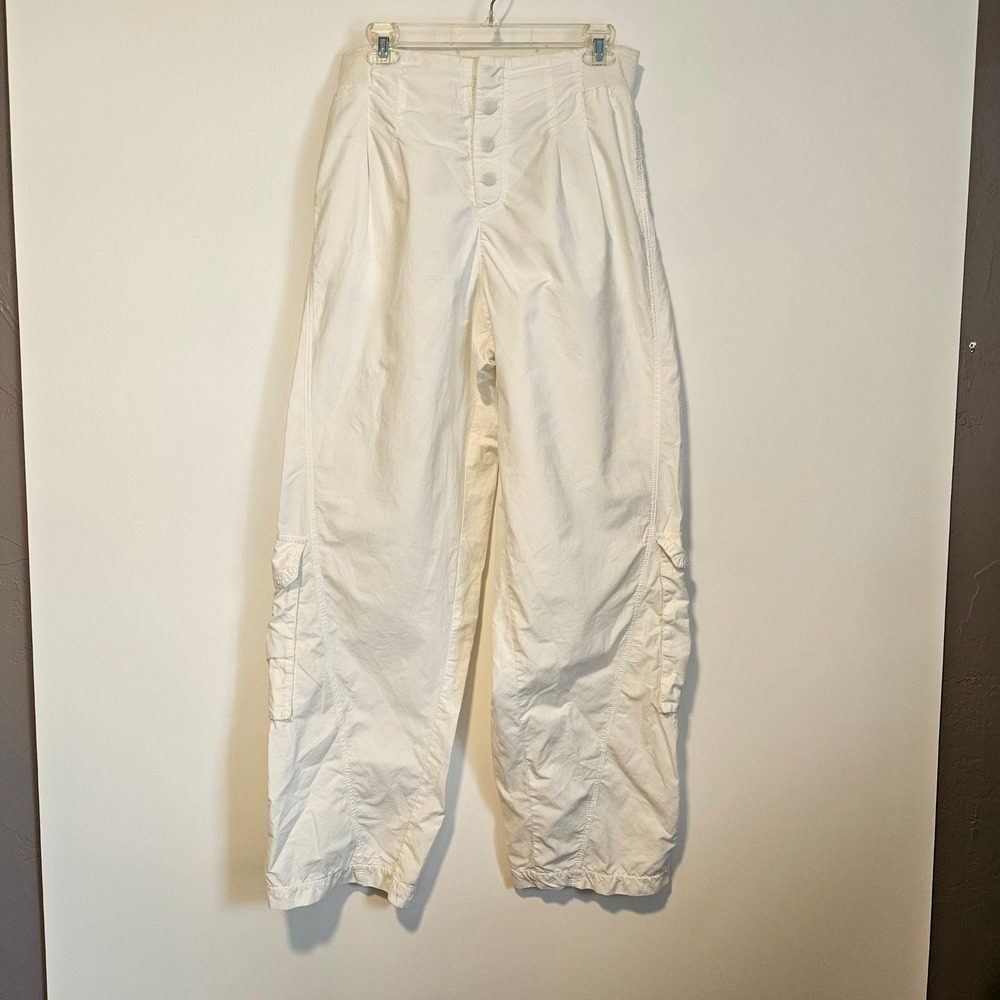 Free People Movement Parachute Cargo Pants Medium Snap Fly Streetwear Barrel Leg